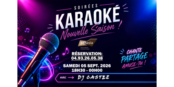 LA NOUVELLE SAISON DES SOIRÉES KARAOKÉ ARRIVE CHEZ PANASIA ! 